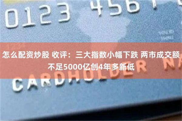 怎么配资炒股 收评：三大指数小幅下跌 两市成交额不足5000亿创4年多新低