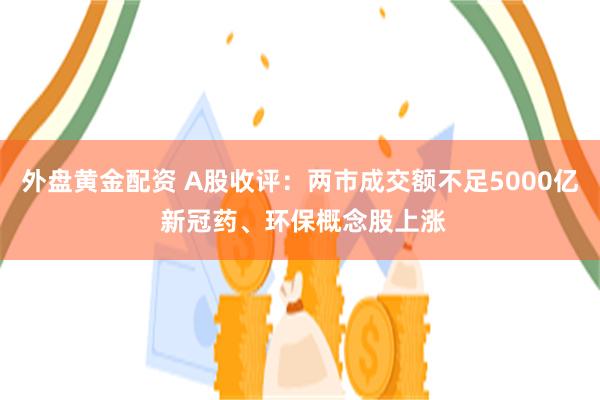 外盘黄金配资 A股收评：两市成交额不足5000亿 新冠药、环保概念股上涨