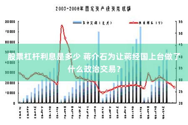 股票杠杆利息是多少 蒋介石为让蒋经国上台做了什么政治交易？