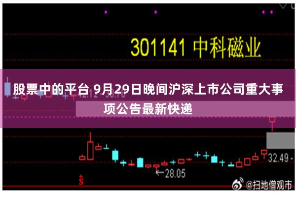 股票中的平台 9月29日晚间沪深上市公司重大事项公告最新快递