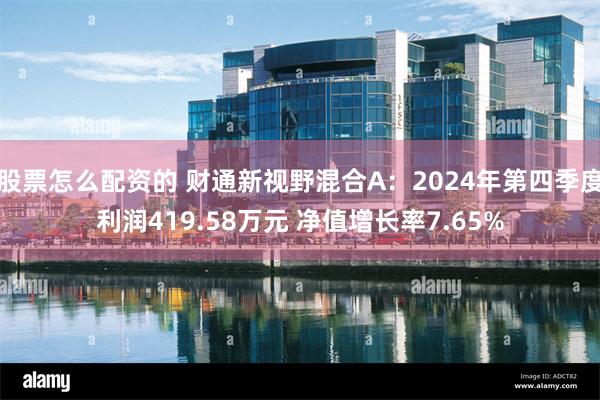 股票怎么配资的 财通新视野混合A：2024年第四季度利润419.58万元 净值增长率7.65%