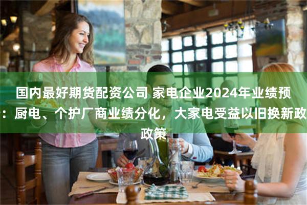 国内最好期货配资公司 家电企业2024年业绩预告：厨电、个护厂商业绩分化，大家电受益以旧换新政策